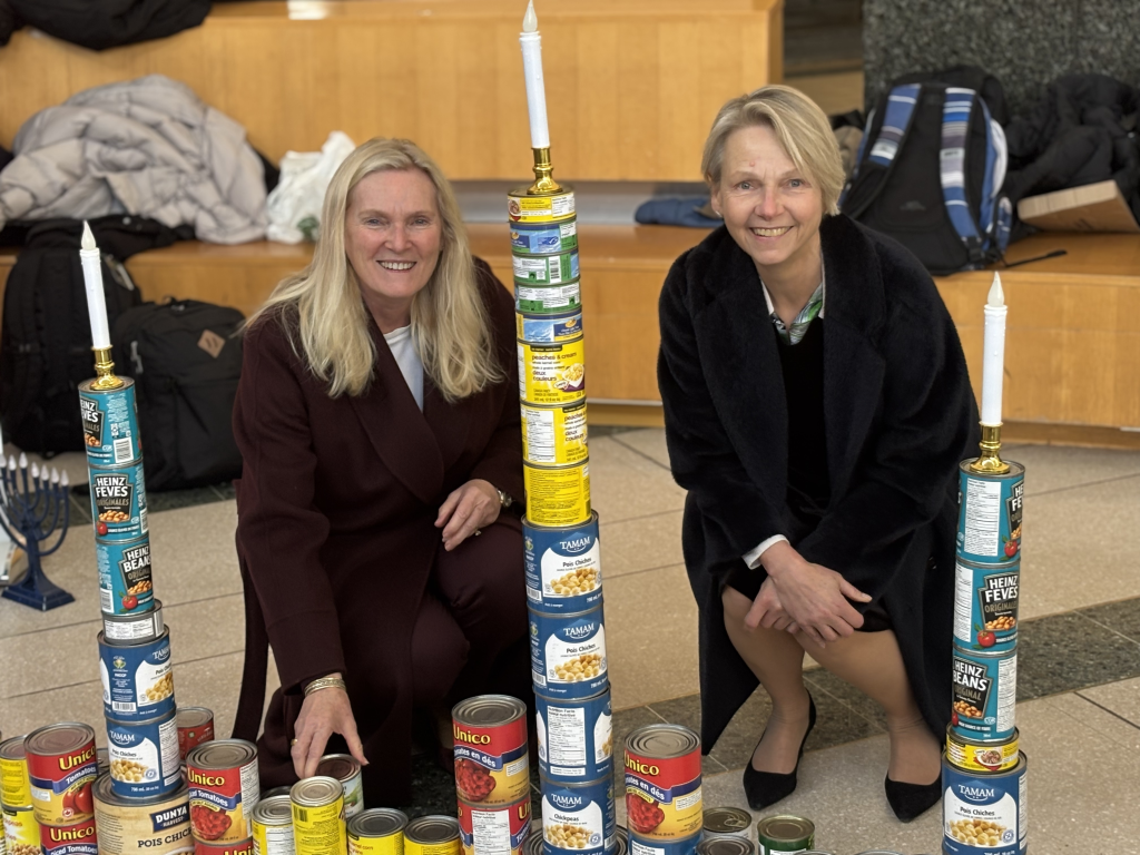 Both York's current president and the incoming president came and lit candles at the Cannorah